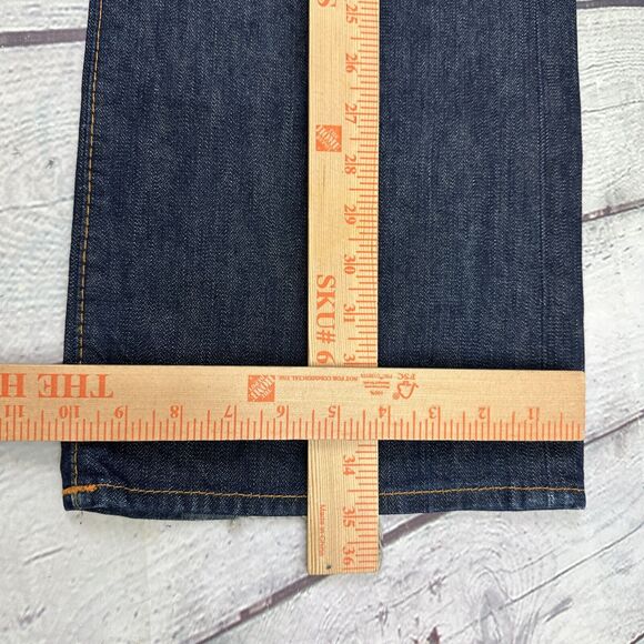 VTG Y2K True Religion Button Fly‎ Bootcut Woman’s Denim Jeans Leather Patch 36 - Picture 12 of 14